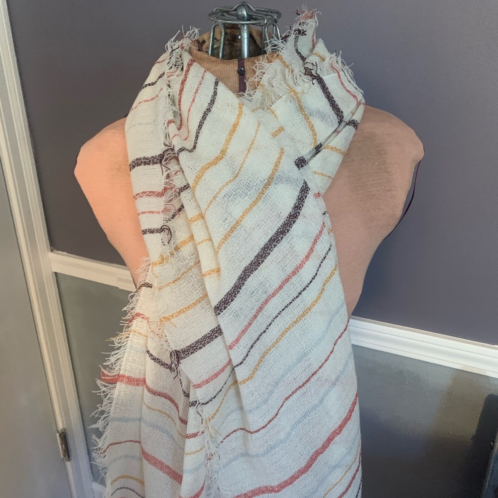 NWOT maurices scarf cream and fall colors